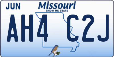 MO license plate AH4C2J