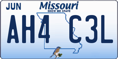 MO license plate AH4C3L