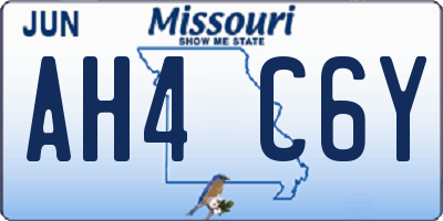 MO license plate AH4C6Y