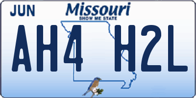 MO license plate AH4H2L