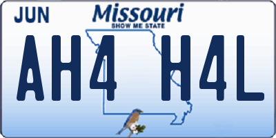 MO license plate AH4H4L