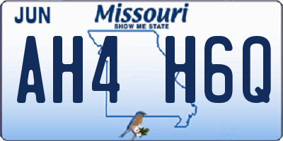 MO license plate AH4H6Q