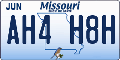 MO license plate AH4H8H