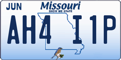 MO license plate AH4I1P