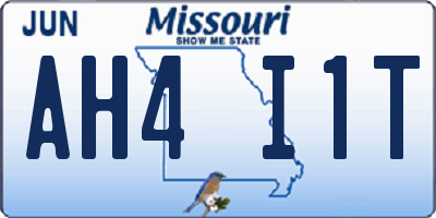 MO license plate AH4I1T