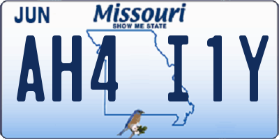 MO license plate AH4I1Y
