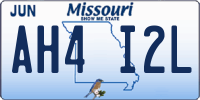MO license plate AH4I2L