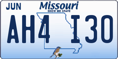 MO license plate AH4I3O