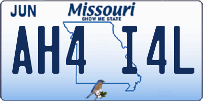 MO license plate AH4I4L