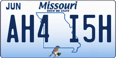 MO license plate AH4I5H