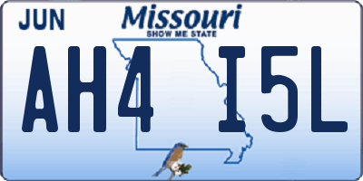 MO license plate AH4I5L