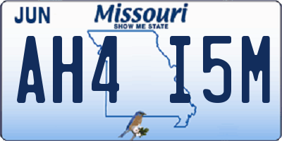 MO license plate AH4I5M