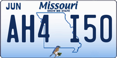 MO license plate AH4I5O