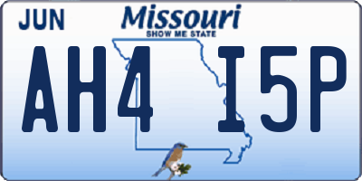 MO license plate AH4I5P