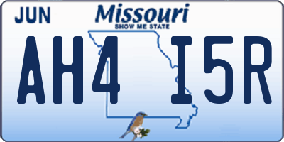 MO license plate AH4I5R