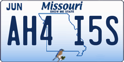 MO license plate AH4I5S