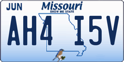 MO license plate AH4I5V