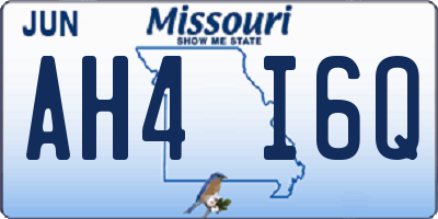 MO license plate AH4I6Q