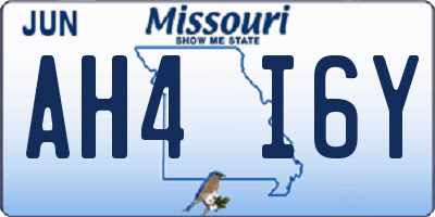 MO license plate AH4I6Y