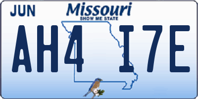 MO license plate AH4I7E