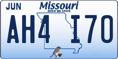 MO license plate AH4I7O