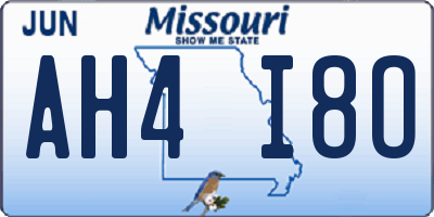 MO license plate AH4I8O