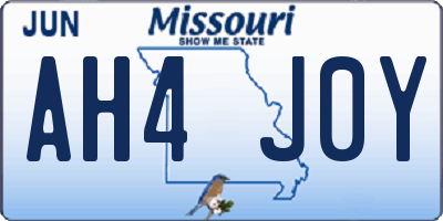 MO license plate AH4J0Y