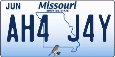 MO license plate AH4J4Y