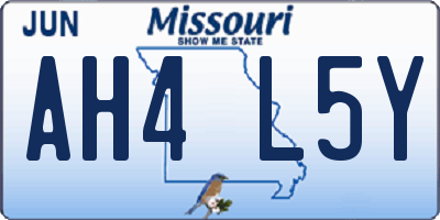 MO license plate AH4L5Y