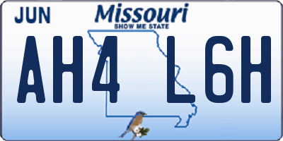 MO license plate AH4L6H