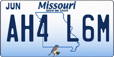 MO license plate AH4L6M