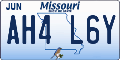 MO license plate AH4L6Y