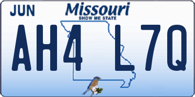 MO license plate AH4L7Q