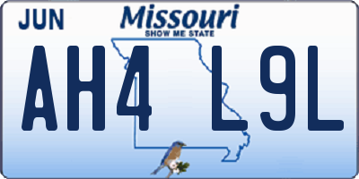 MO license plate AH4L9L