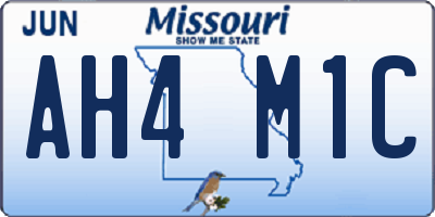 MO license plate AH4M1C