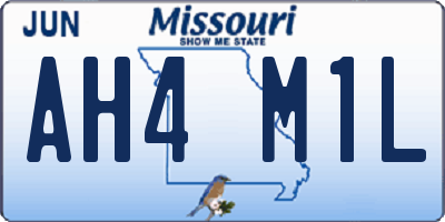 MO license plate AH4M1L