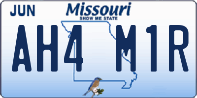MO license plate AH4M1R