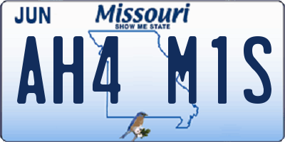 MO license plate AH4M1S