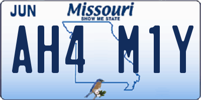 MO license plate AH4M1Y