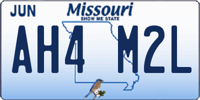 MO license plate AH4M2L