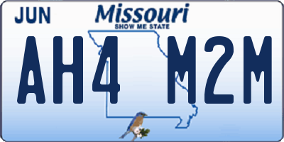 MO license plate AH4M2M