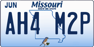 MO license plate AH4M2P