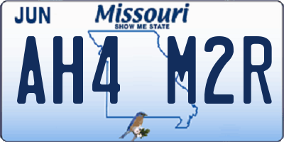 MO license plate AH4M2R