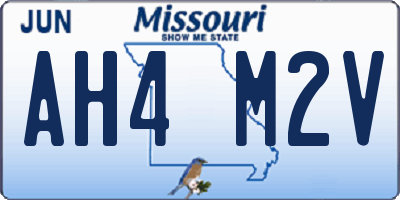 MO license plate AH4M2V