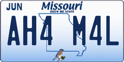 MO license plate AH4M4L