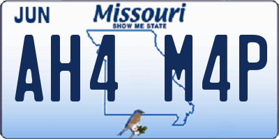 MO license plate AH4M4P