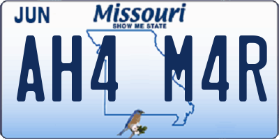 MO license plate AH4M4R