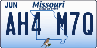 MO license plate AH4M7Q