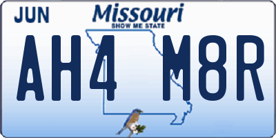MO license plate AH4M8R
