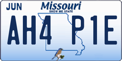 MO license plate AH4P1E